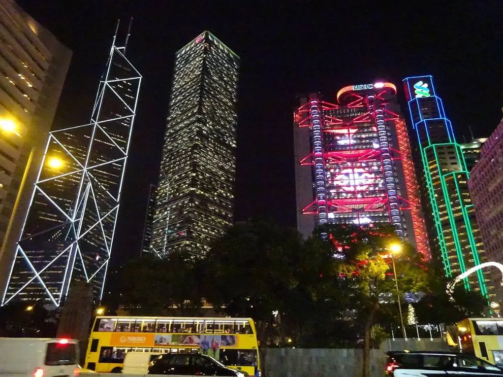 HSBC Buildoing Hong Kong at night