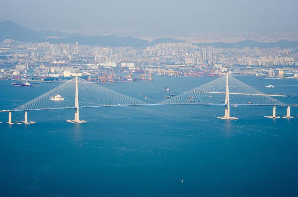Incheon Bridge in South Korea