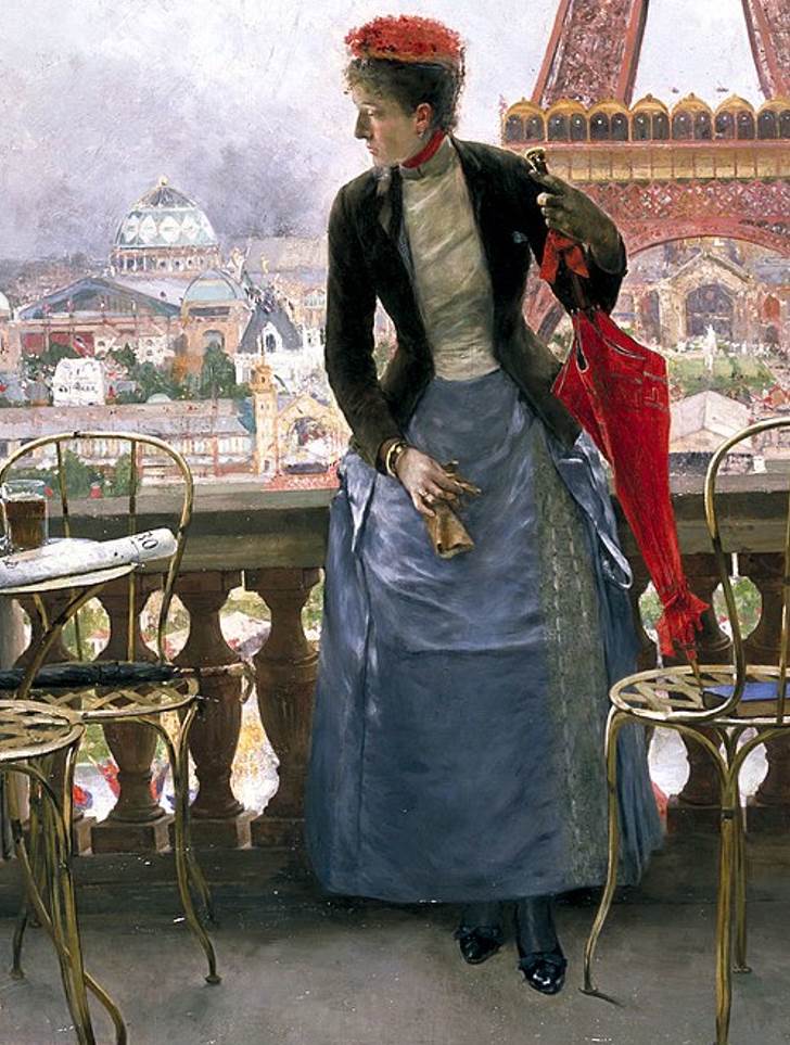 Lady at the Paris Exposition by Luis Jimenez Aranda