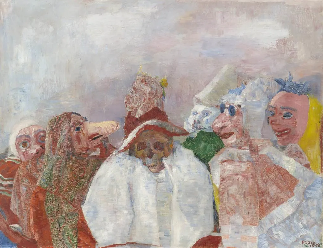 Masks Confronting Death by James Ensor