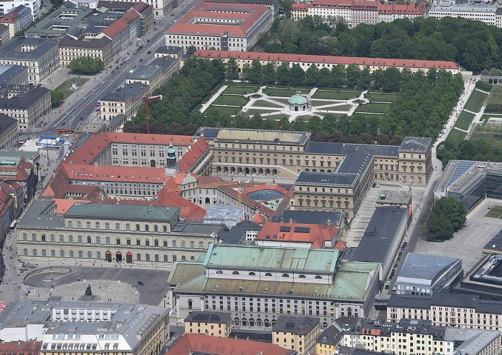 Munich Residenz aerial view