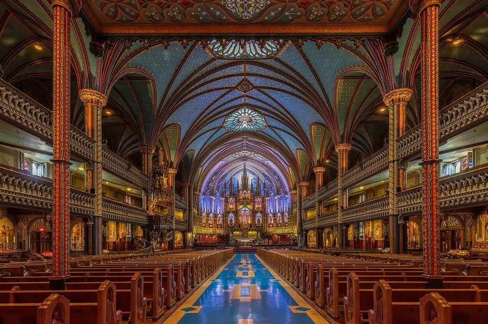 Notre-Dame Basilica in Montreal interior