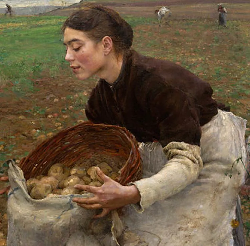 October Jules Bastien Lepage detail