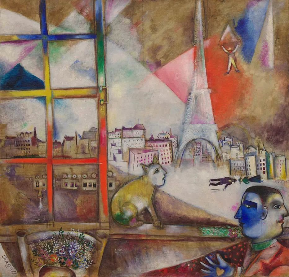 Paris Through the Window by Marc Chagall