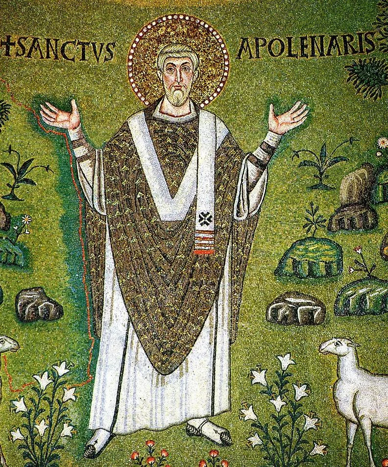 Portrait Mosaic of Saint Apollinaris at the Basilica of SantApollinare in Classe