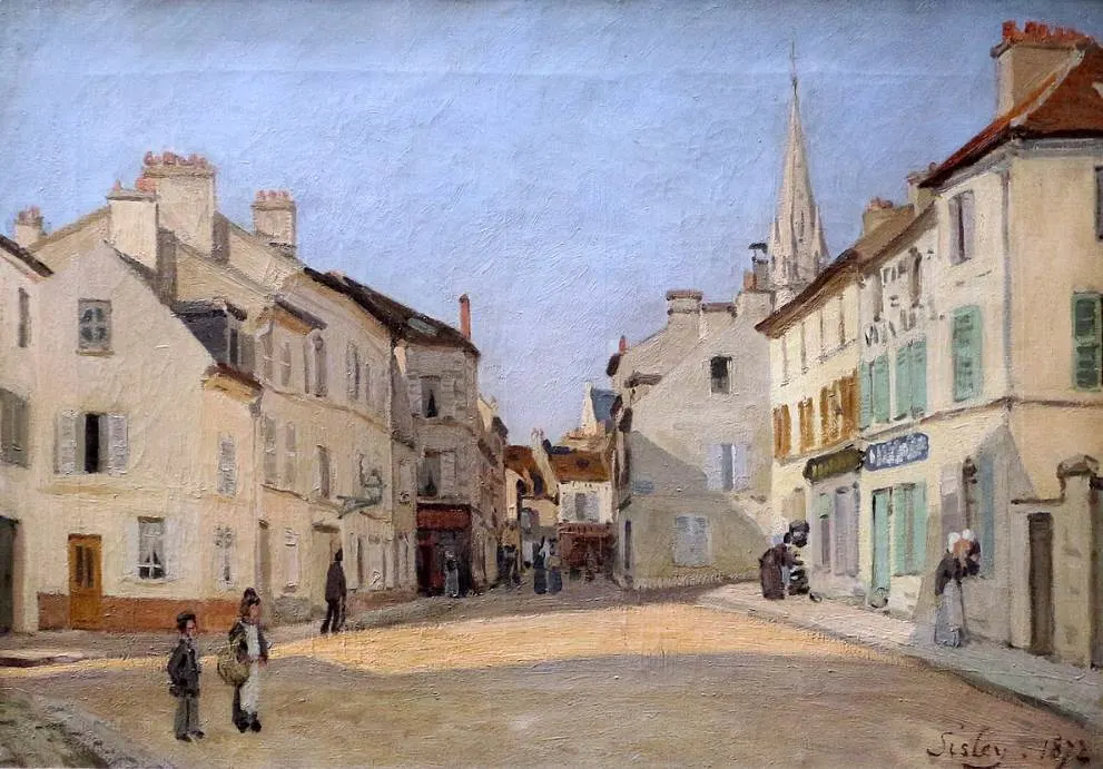 Rue de la Chaussée in Argenteuil by Alfred Sisley