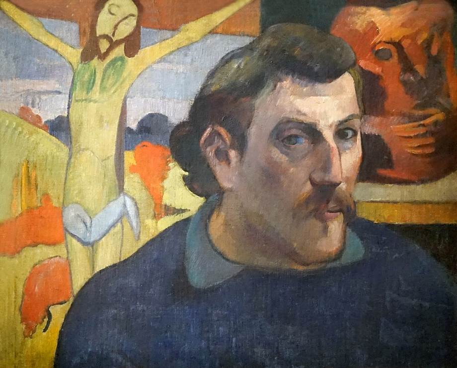 Self-Portrait with the Yellow Christ by Paul Gauguin