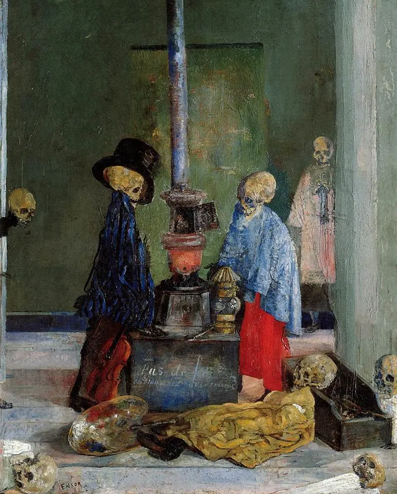 Skeletons Warming Themselves by James Ensor