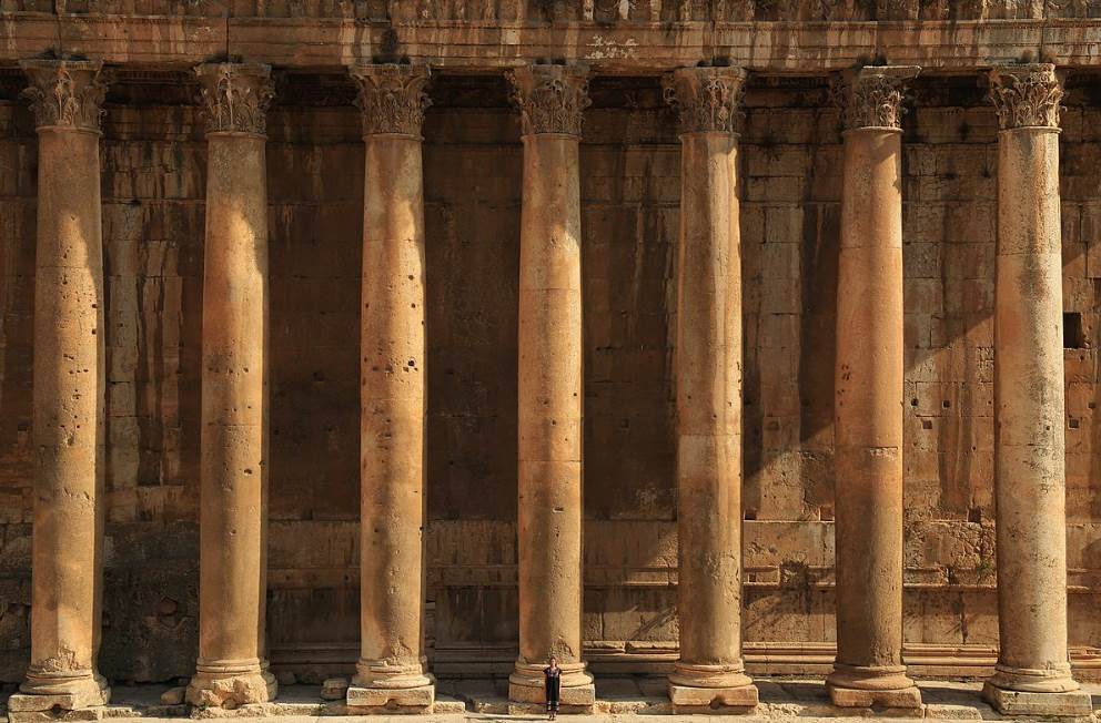 Temple of Bacchus columns
