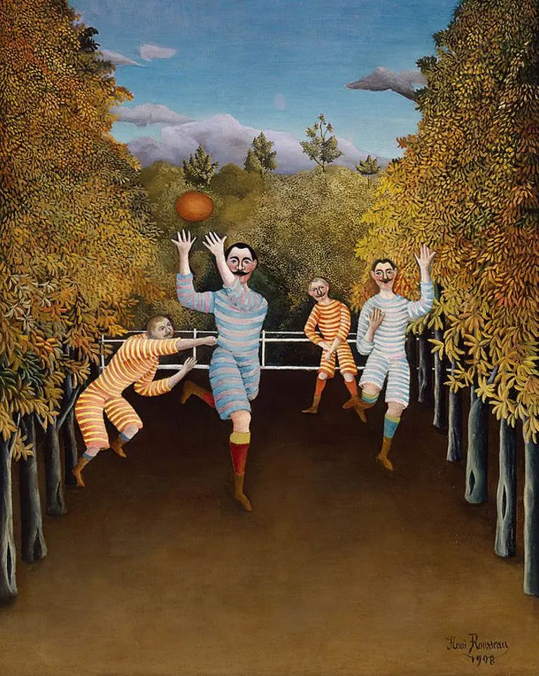 The Football Players by Henri Rousseau