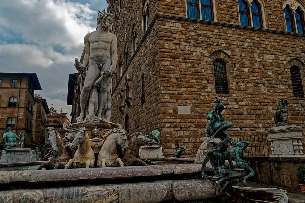 The Fountain of Neptune and Marzocco