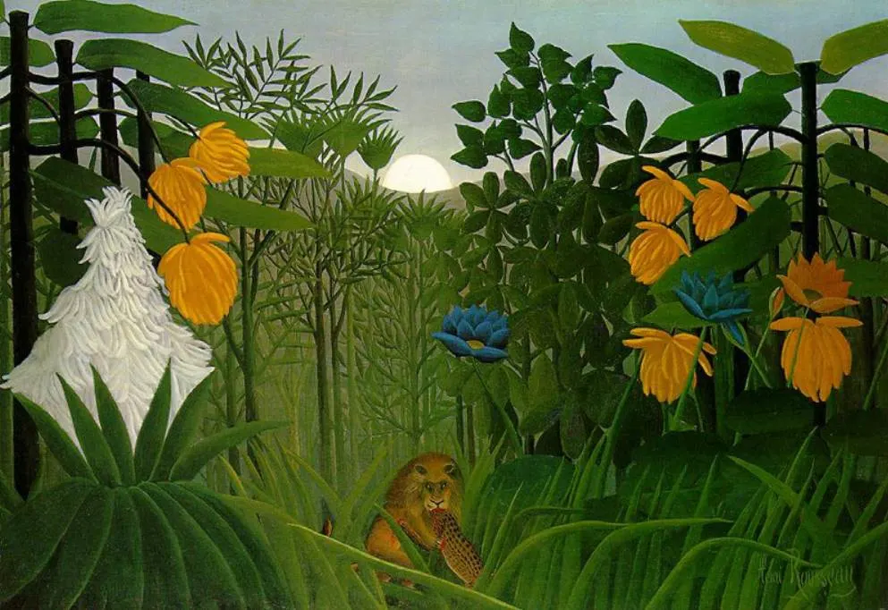 The Repast of the Lion by Henri Rousseau