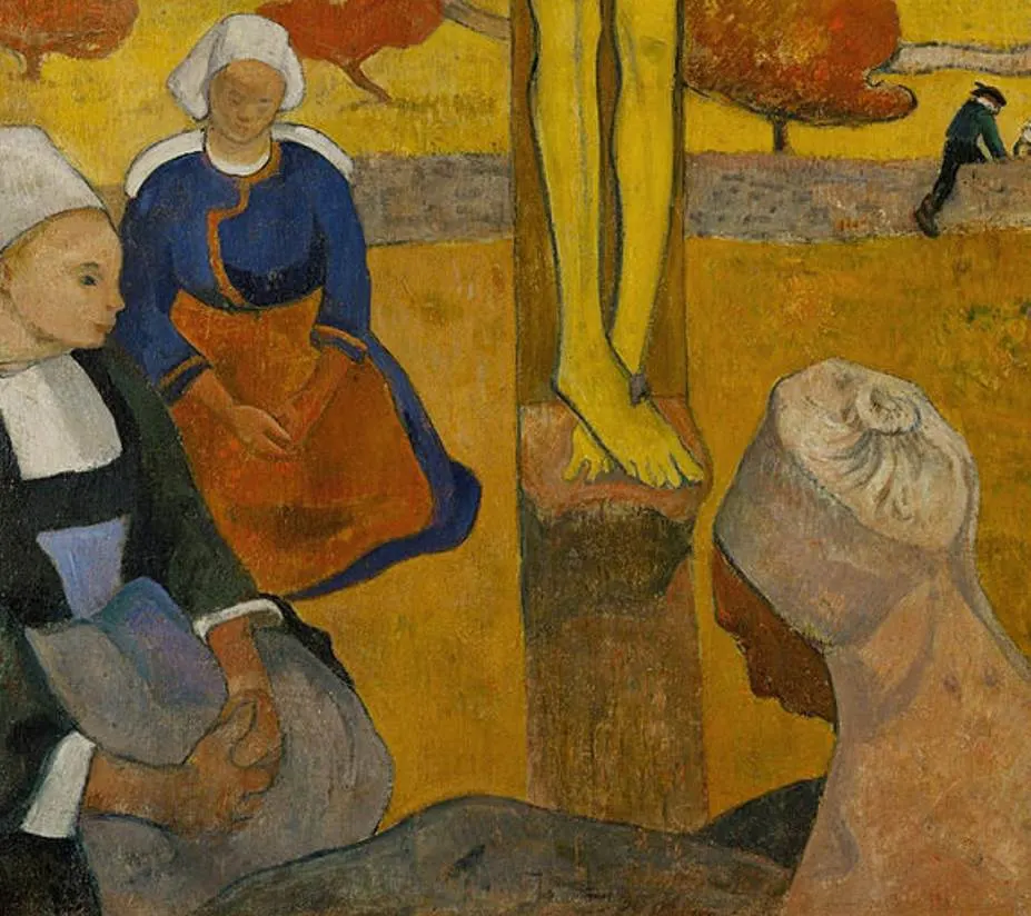 The Yellow Christ detail of Peasants