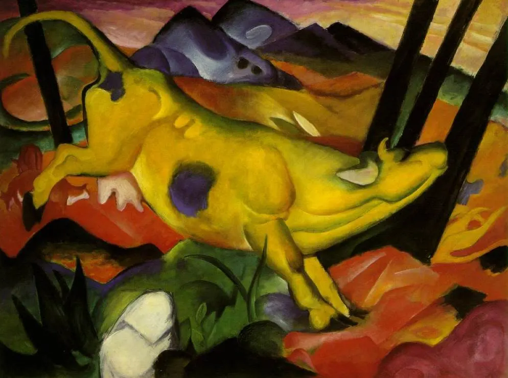 The Yellow Cow by Franz Marc