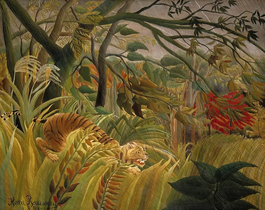 Tiger in a Tropical Storm by Henri Rousseau