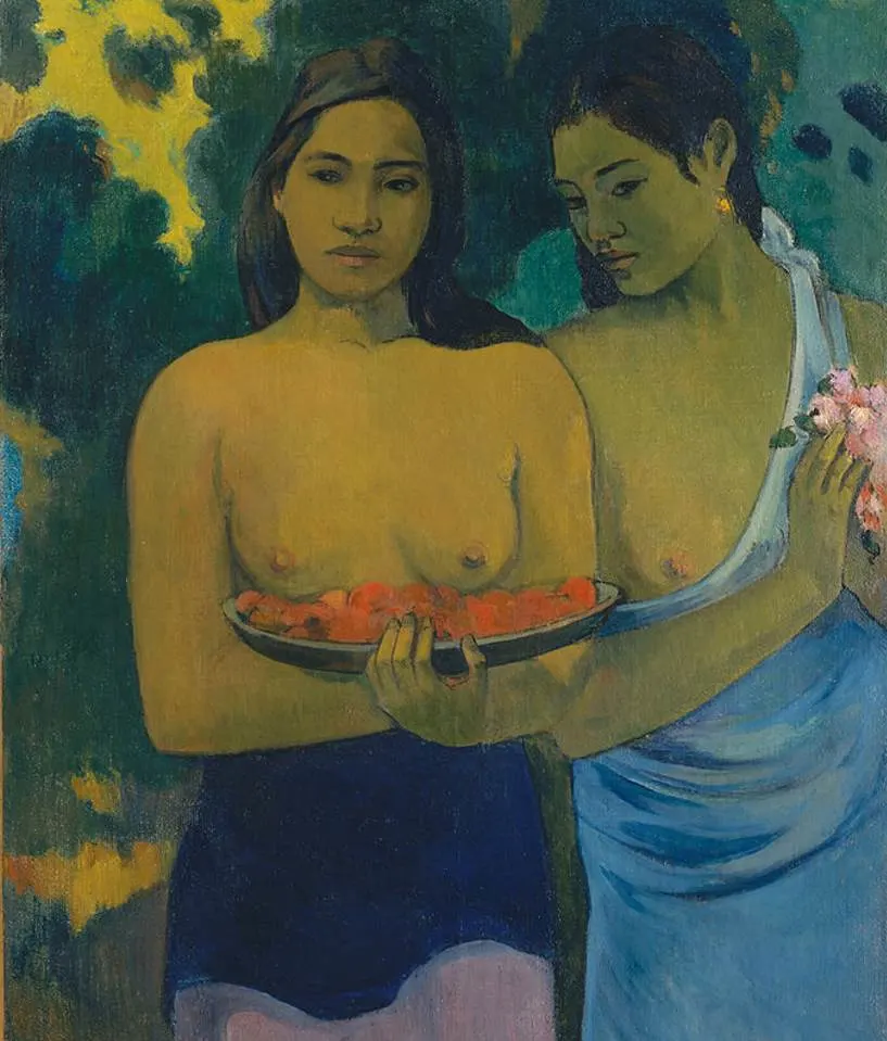 Two Tahitian Women by Paul Gauguin