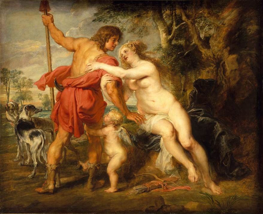 Venus and Adonis by Peter Paul Rubens full view