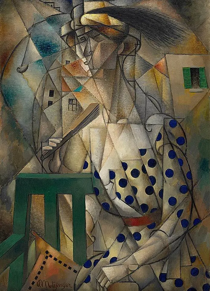 Woman with a Fan by Jean Metzinger