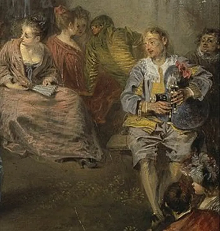 fetes venetiennes self portait of Watteau