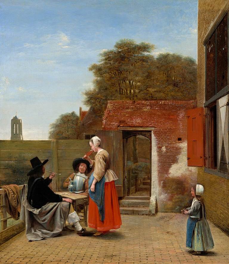 A Dutch Courtyard by Pieter de Hooch