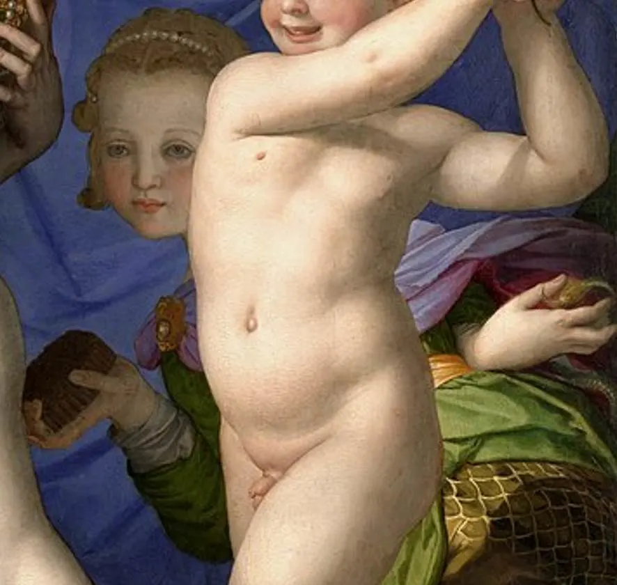 Allegory of Venus child sphinx body