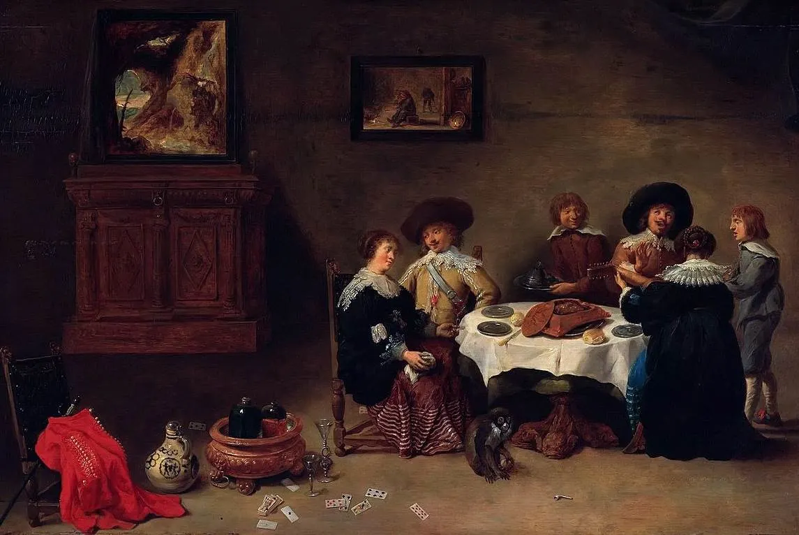 Company at a Meal by David Teniers the Younger.