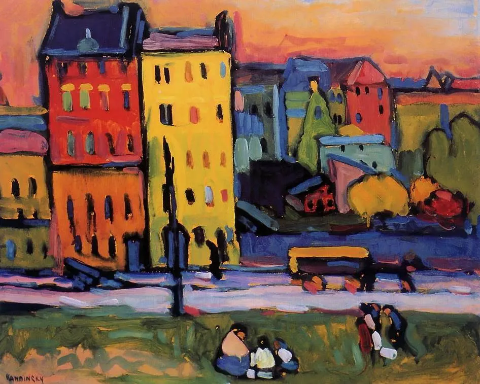 Houses in Munich by Wassily Kandinsky