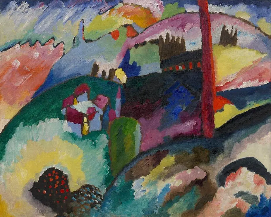 Landscape with Factory Chimney by Wassily Kandinsky