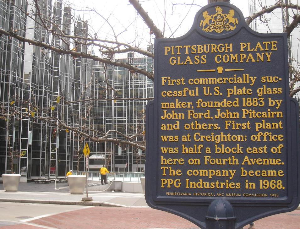 PPG Industries Plaque in Pittsburgh