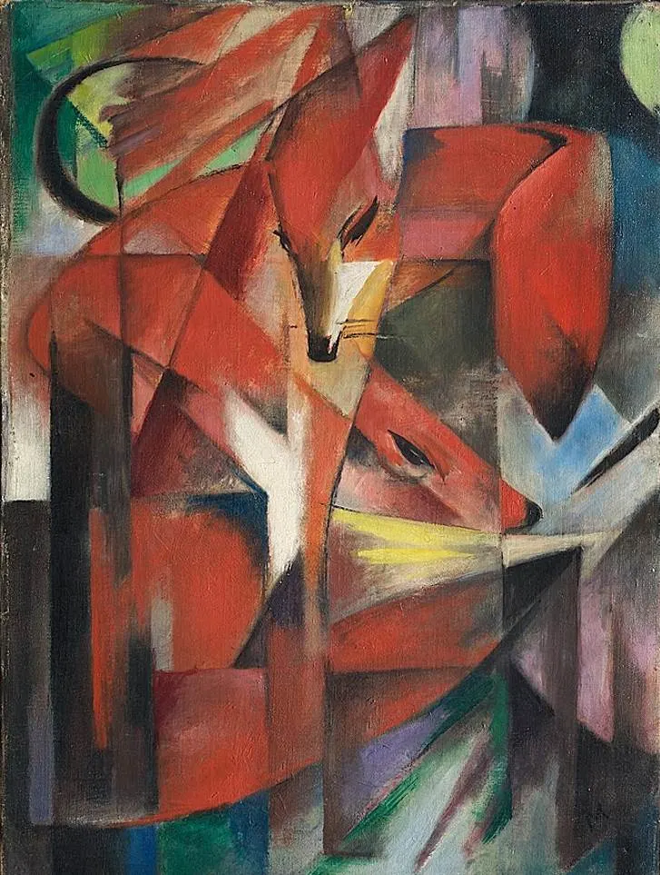 The Foxes by Franz Marc