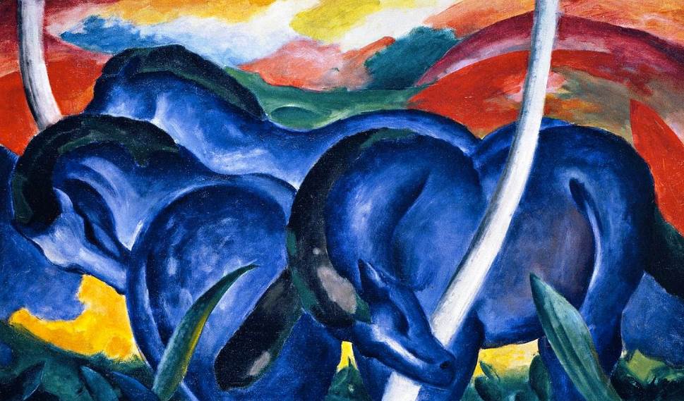 The Large Blue Horses by Franz Marc
