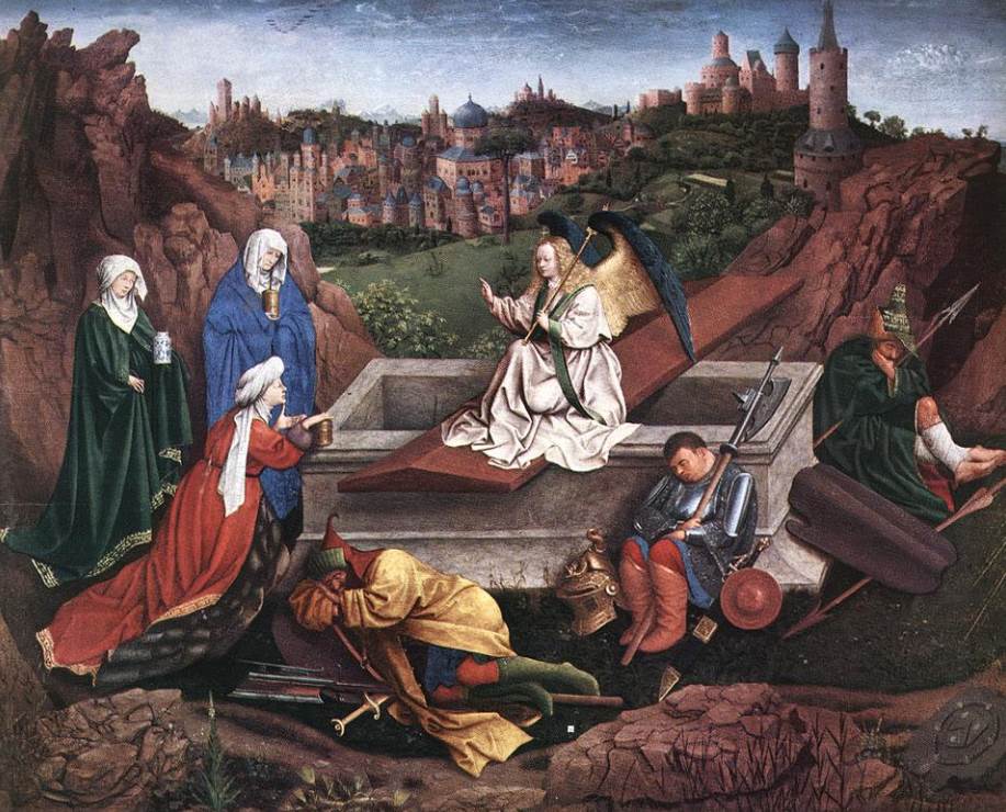 The Three Marys at the Tomb by Hubert or Jan van Eyck