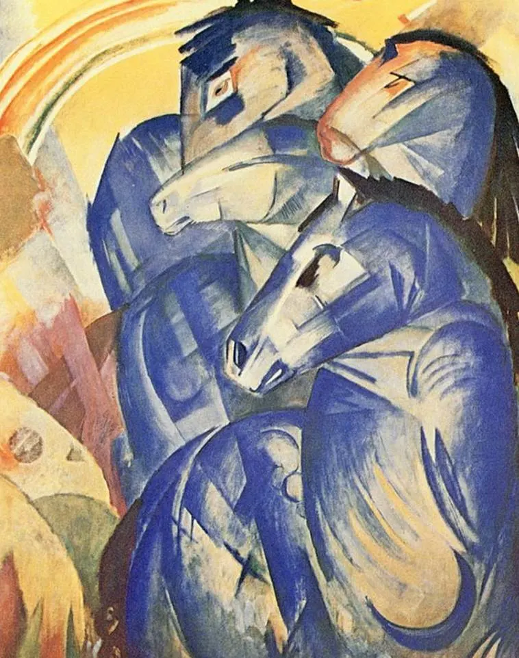 The Tower of Blue Horses by Franz Marc