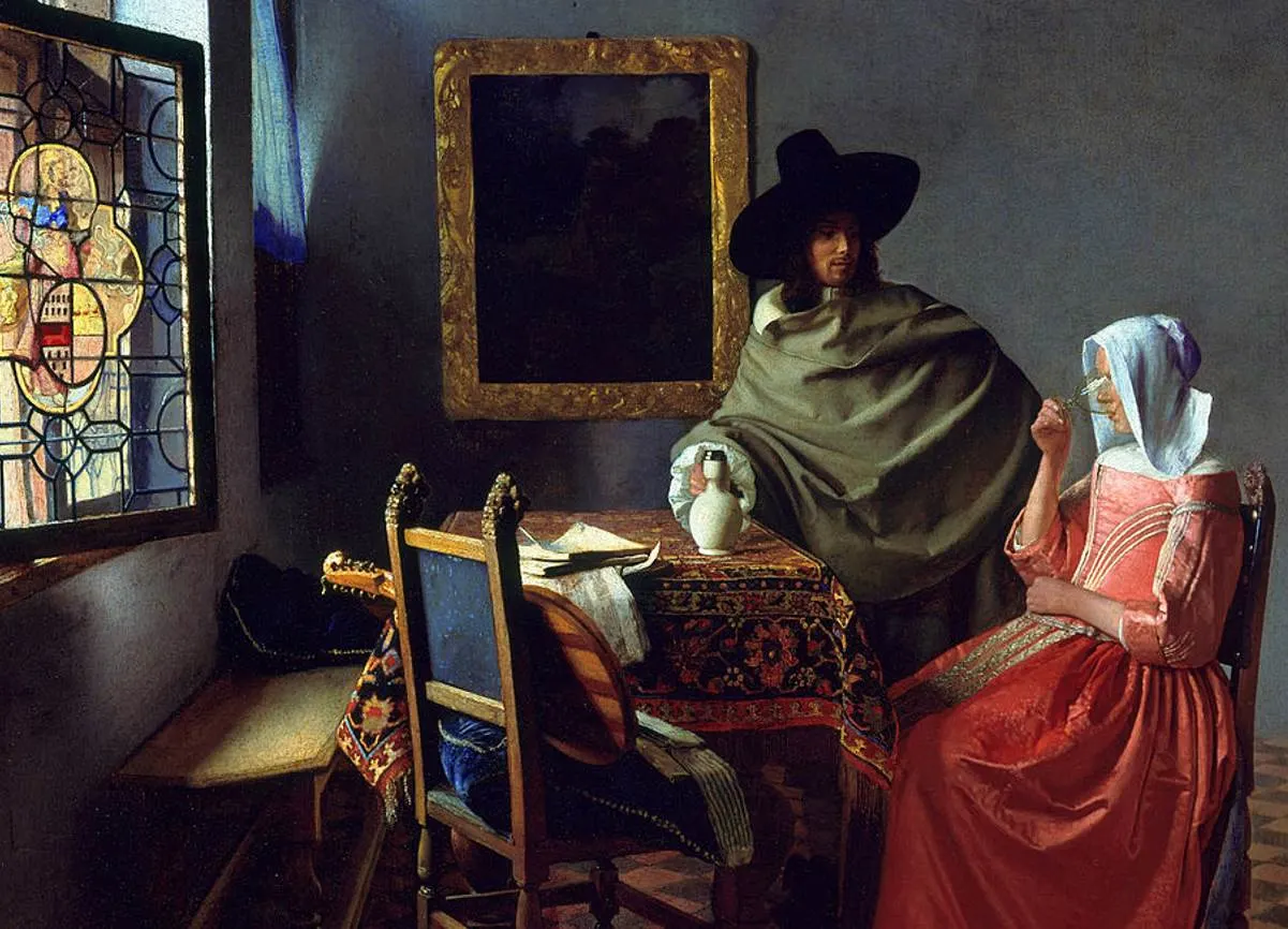 The Wine Glass Vermeer detail