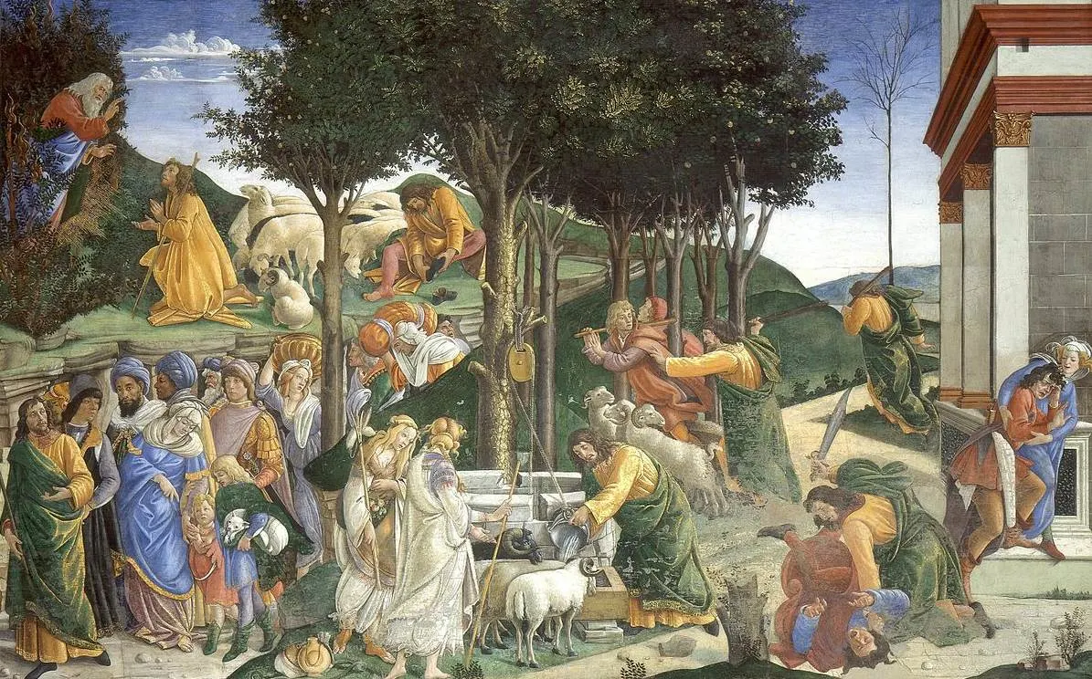 Youth of Moses by Sandro Botticelli