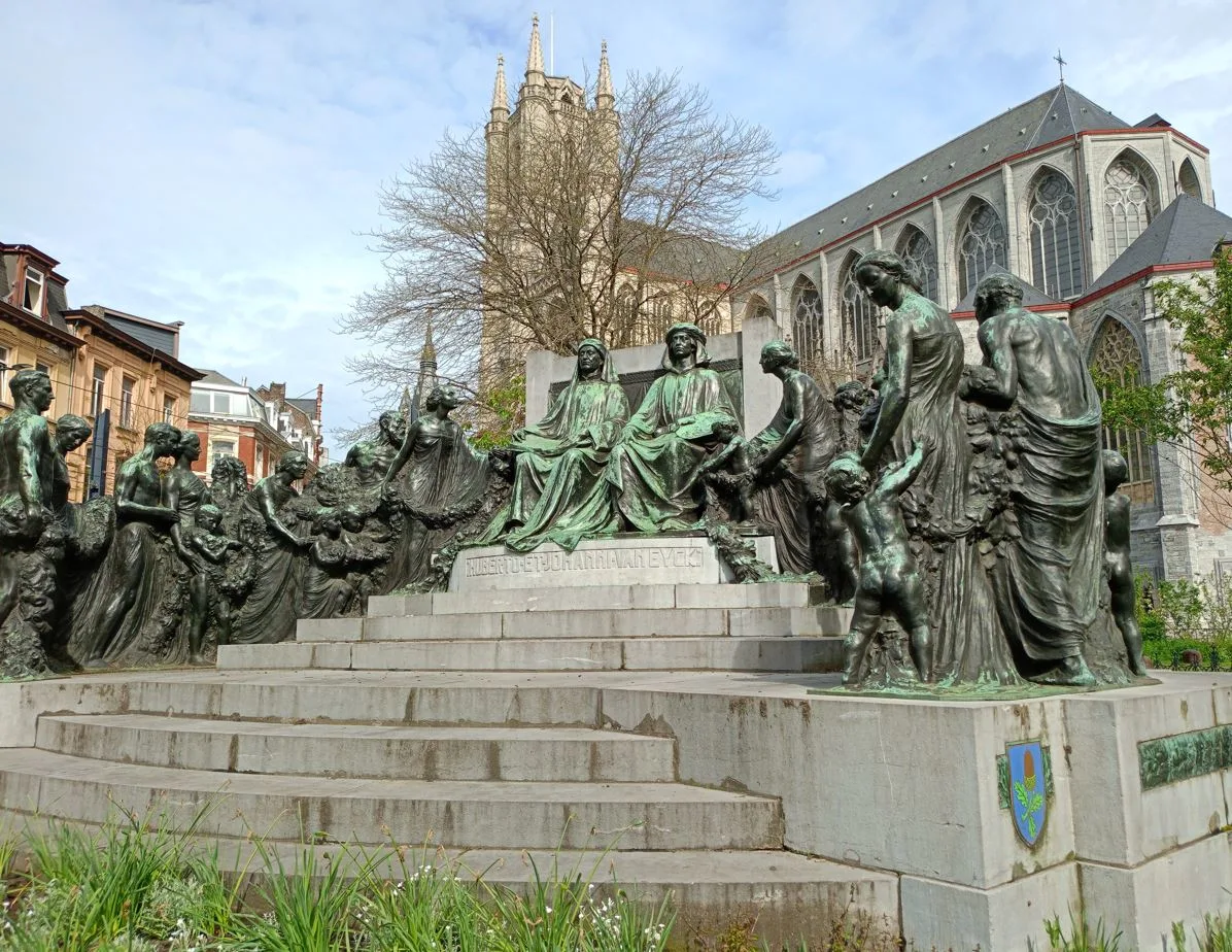 Brothers van Eyck monument in Ghent