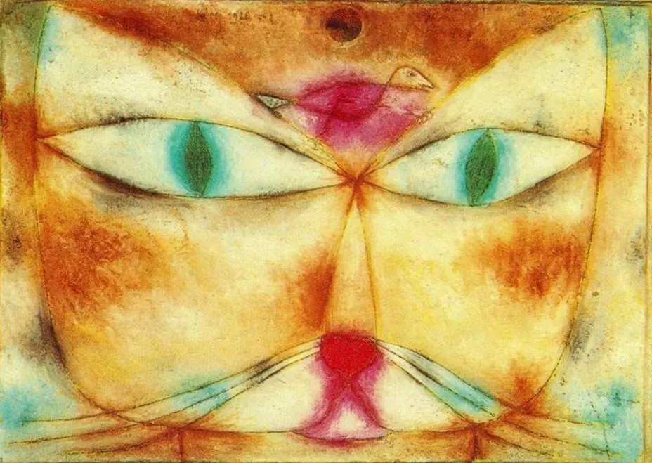 Cat and Bird by Paul Klee