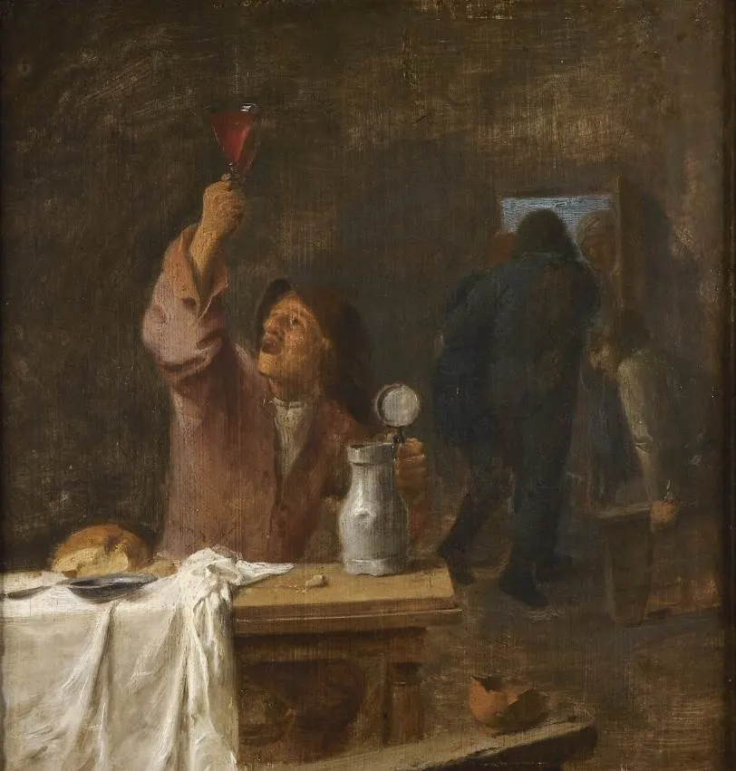Drinking Peasant by Adriaen Brouwer
