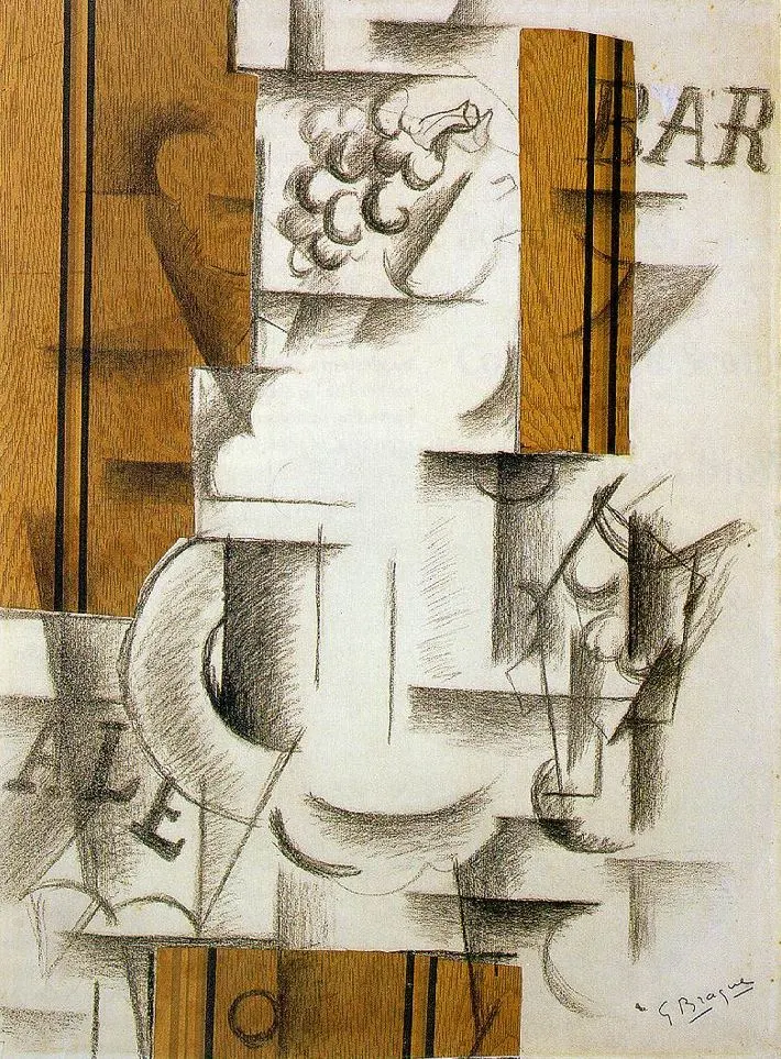 Fruit Dish and Glass by Georges Braque
