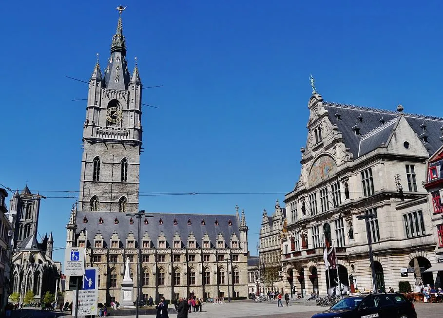 Ghent Belfry from Saint Bavos Square