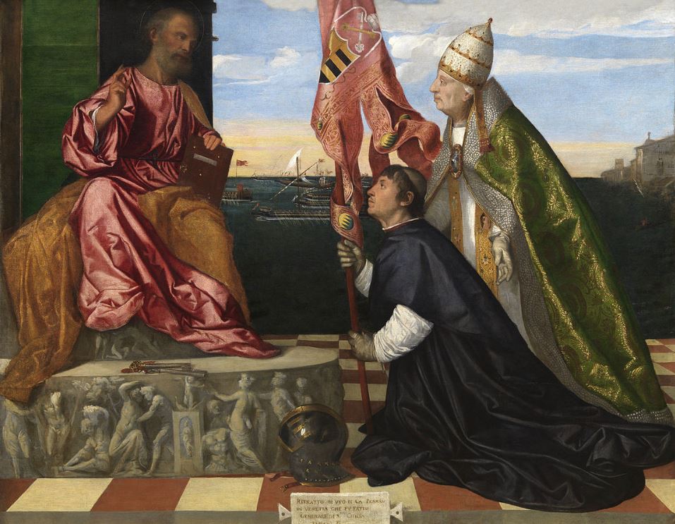 Jacopo Pesaro being presented by Pope Alexander VI to Saint Peter by Titian
