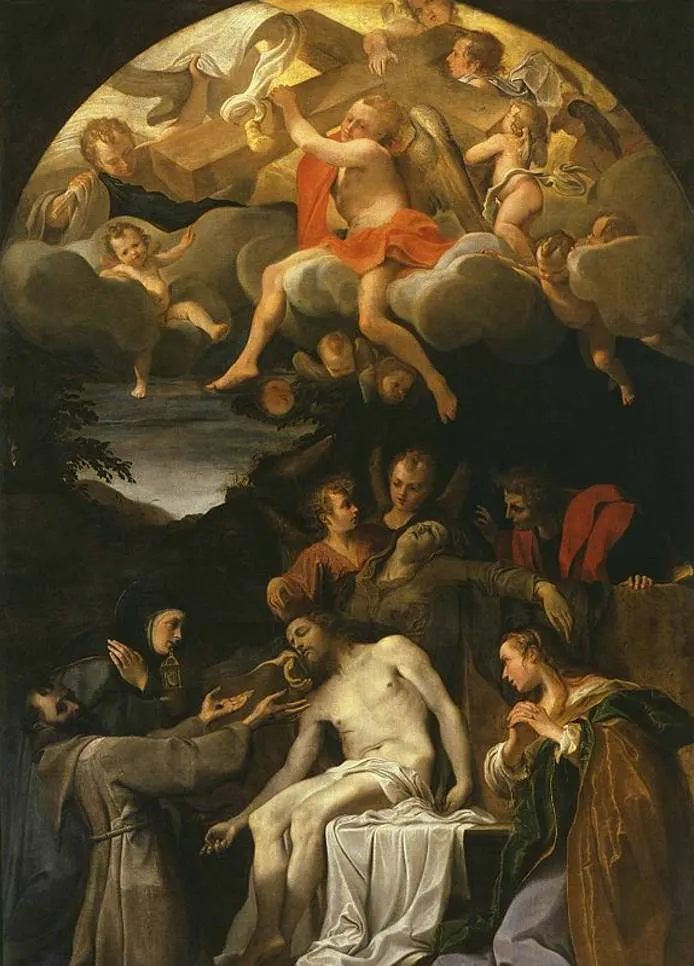 Lamentation over the Dead Christ with Saints by Annibale Carracci