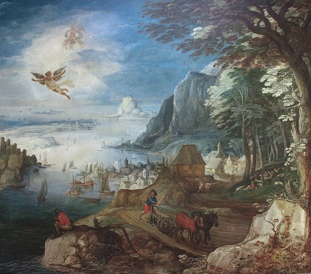 Landscape with the Fall of Icarus by Joos de Momper