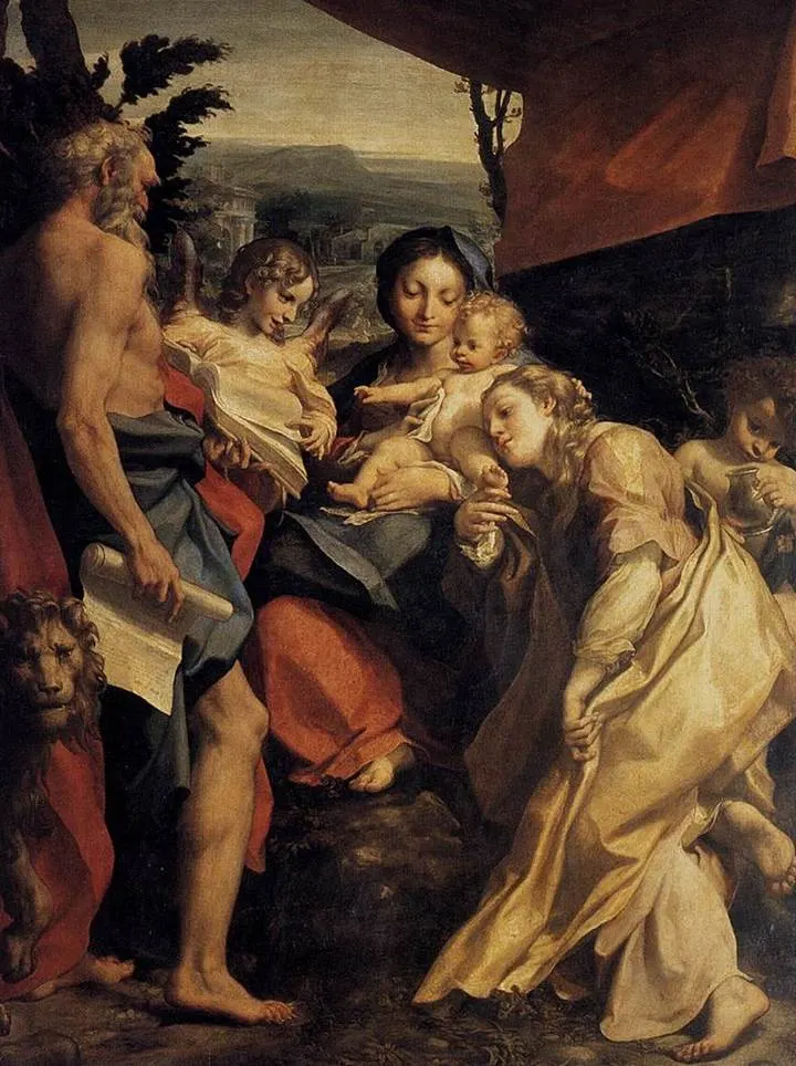 Madonna and Child with St. Jerome and Mary Magdalene by Correggio