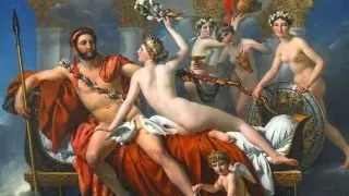 Mars being Disarmed by Venus by Jacques Louis David