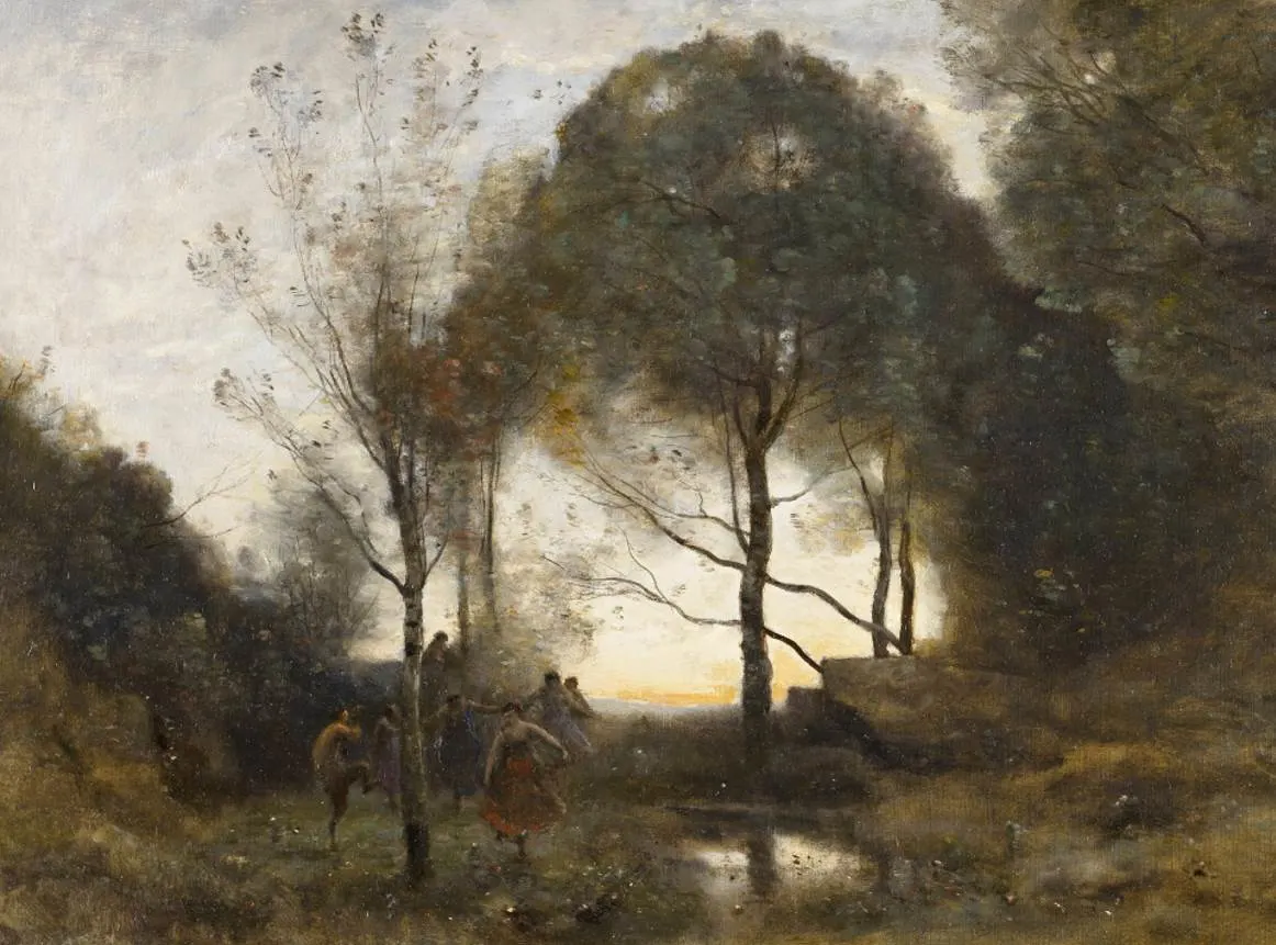 Nymphs and Fauns by Jean Baptiste Camille Corot