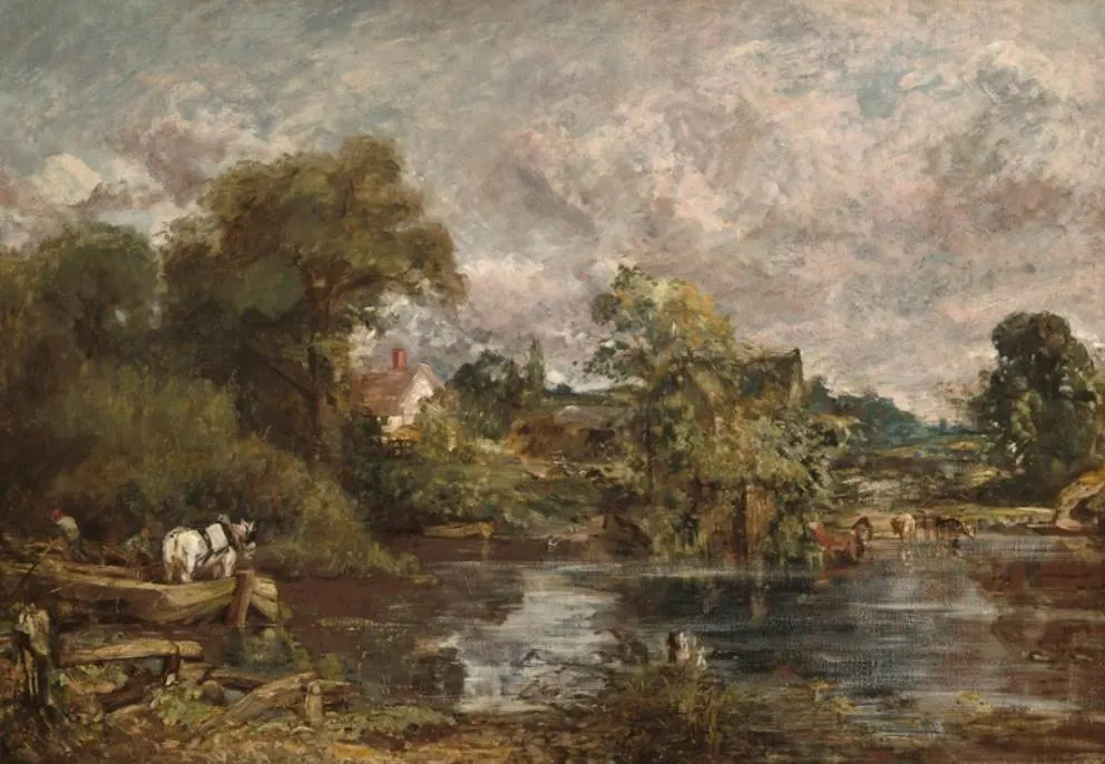 Oil Sketch of the White Horse by John Constable at the NGA