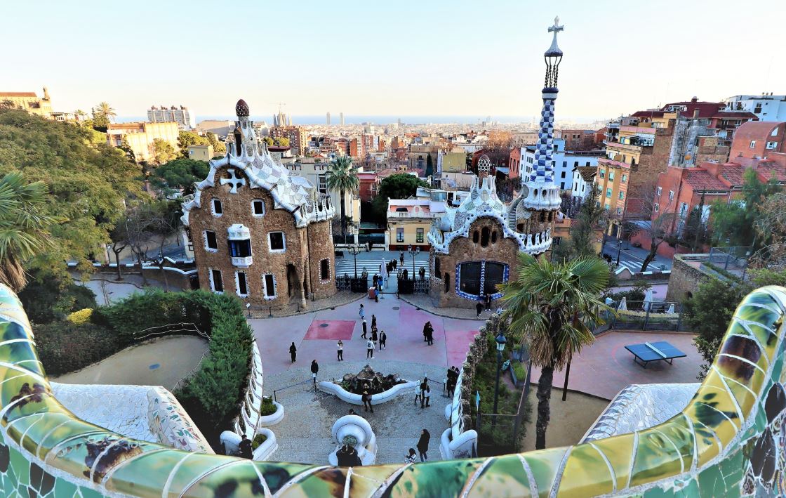 Park Guell architecture by Gaudi
