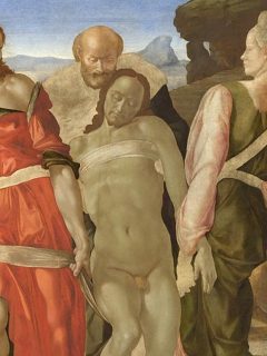 The Entombment Michelangelo detail