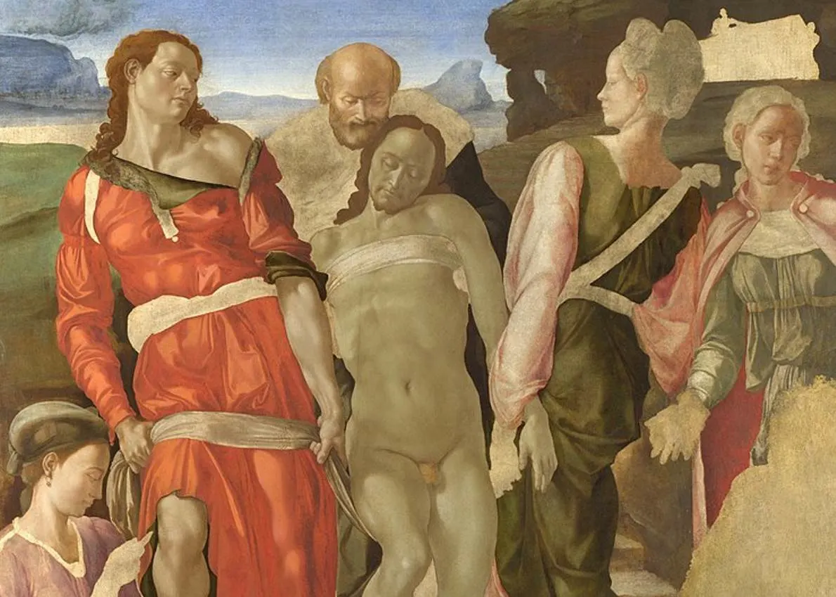 The Entombment Michelangelo detail